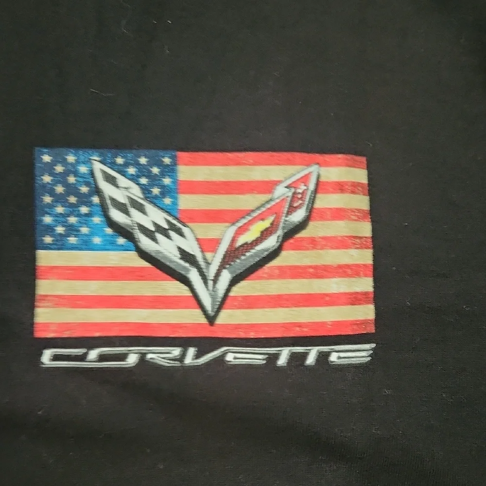 Black Men's Corvette Stingray Short Sleeve Tee Size XL - Picture 3 of 4